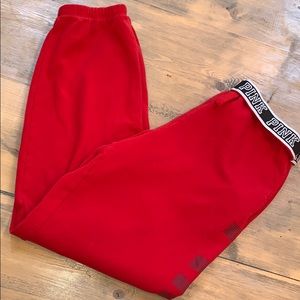 Pink Victoria’s Secret joggers size M
